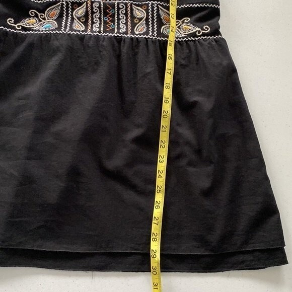 RXB Paisley Embroidered V-Neck Sleeveless Tunic Tank Top Lined Cotton Boho Cute - Picture 14 of 16